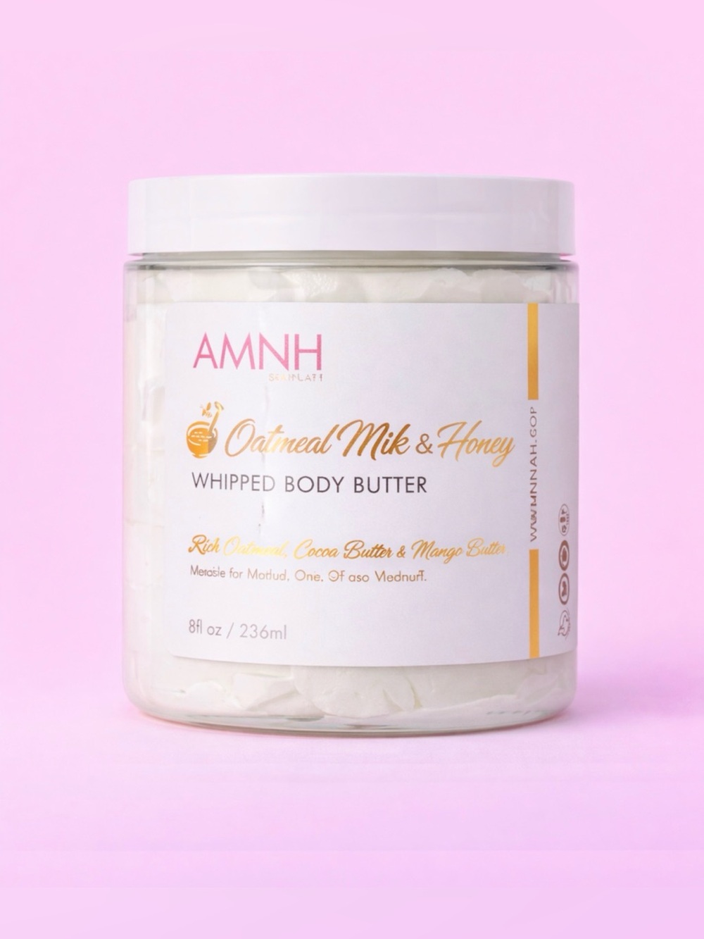 NWT Aminnah Oatmeal Milk & Honey Whipped Body Butter retails $38.00 USD